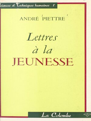 cover image of Lettres à la jeunesse